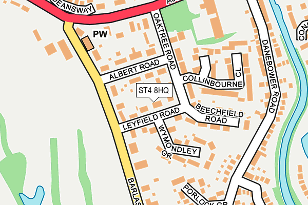 ST4 8HQ map - OS OpenMap – Local (Ordnance Survey)