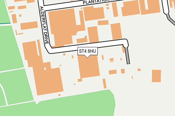 ST4 8HU map - OS OpenMap – Local (Ordnance Survey)