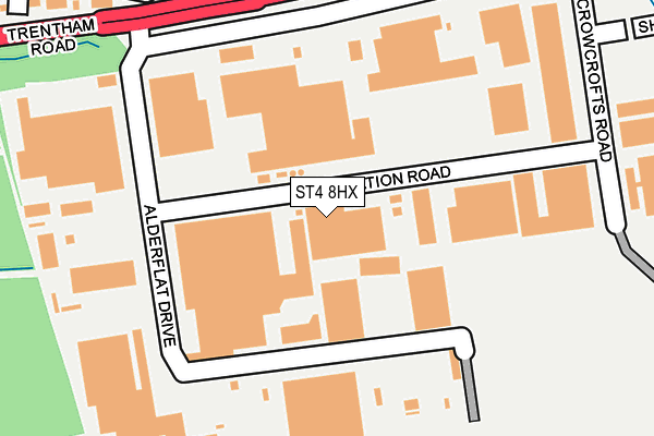 ST4 8HX map - OS OpenMap – Local (Ordnance Survey)