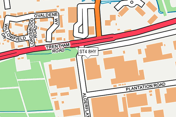 ST4 8HY map - OS OpenMap – Local (Ordnance Survey)