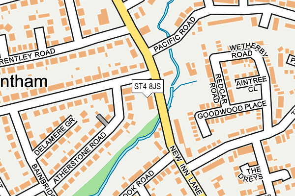 ST4 8JS map - OS OpenMap – Local (Ordnance Survey)