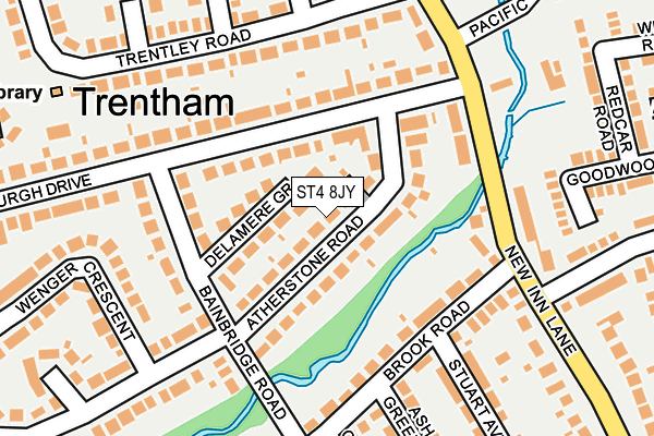 ST4 8JY map - OS OpenMap – Local (Ordnance Survey)