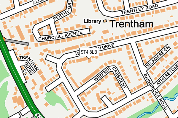 ST4 8LB map - OS OpenMap – Local (Ordnance Survey)