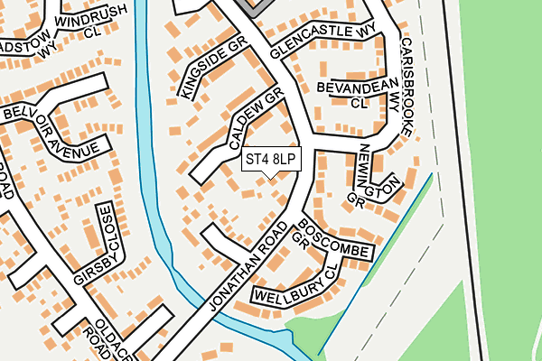 ST4 8LP map - OS OpenMap – Local (Ordnance Survey)