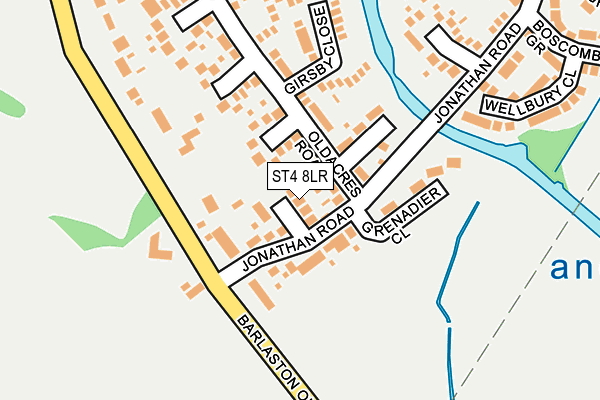 ST4 8LR map - OS OpenMap – Local (Ordnance Survey)