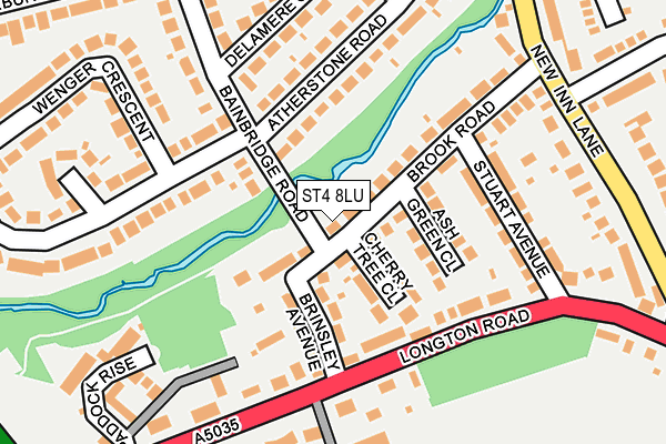 ST4 8LU map - OS OpenMap – Local (Ordnance Survey)
