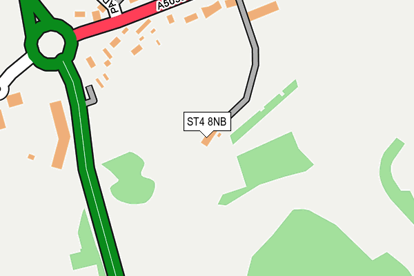 ST4 8NB map - OS OpenMap – Local (Ordnance Survey)