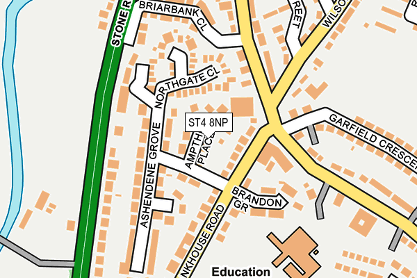ST4 8NP map - OS OpenMap – Local (Ordnance Survey)