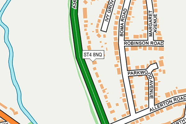 ST4 8NQ map - OS OpenMap – Local (Ordnance Survey)