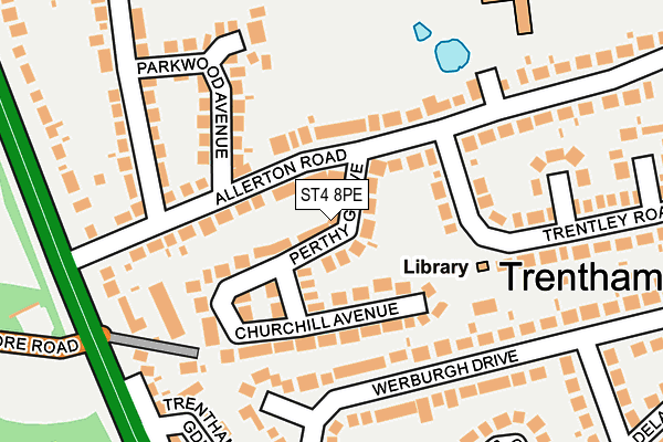 ST4 8PE map - OS OpenMap – Local (Ordnance Survey)
