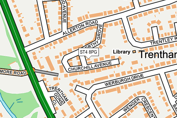 ST4 8PG map - OS OpenMap – Local (Ordnance Survey)