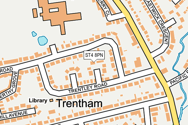 ST4 8PN map - OS OpenMap – Local (Ordnance Survey)