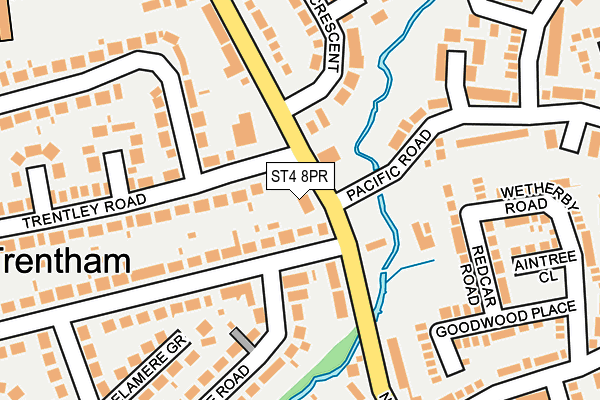 ST4 8PR map - OS OpenMap – Local (Ordnance Survey)