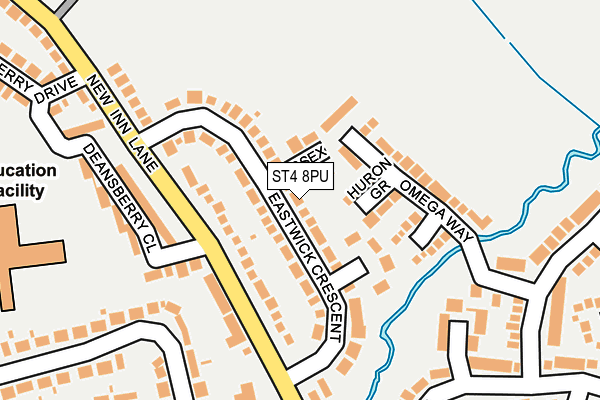 ST4 8PU map - OS OpenMap – Local (Ordnance Survey)