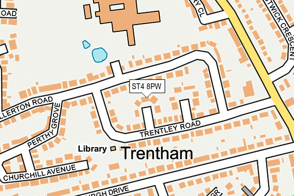 ST4 8PW map - OS OpenMap – Local (Ordnance Survey)