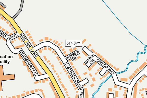 ST4 8PY map - OS OpenMap – Local (Ordnance Survey)