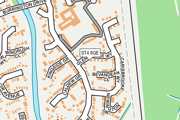ST4 8QE map - OS OpenMap – Local (Ordnance Survey)
