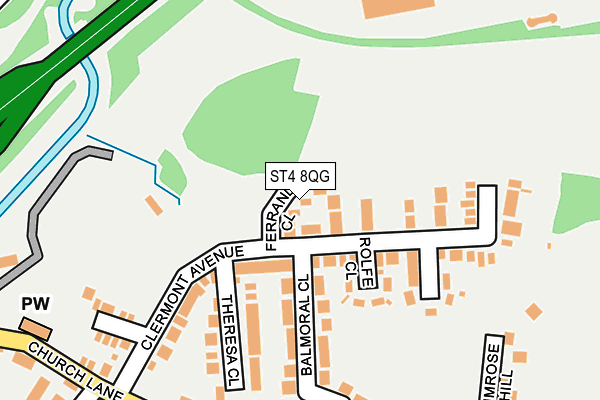 ST4 8QG map - OS OpenMap – Local (Ordnance Survey)