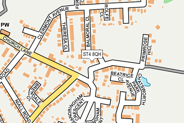 ST4 8QH map - OS OpenMap – Local (Ordnance Survey)