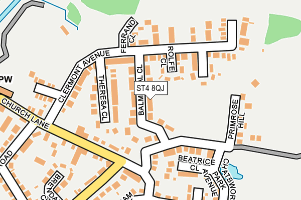 ST4 8QJ map - OS OpenMap – Local (Ordnance Survey)