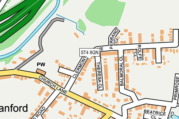 ST4 8QN map - OS OpenMap – Local (Ordnance Survey)