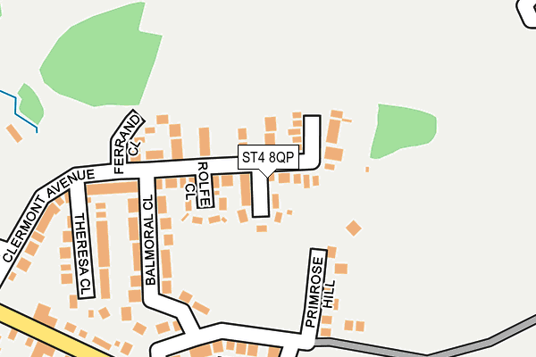 ST4 8QP map - OS OpenMap – Local (Ordnance Survey)