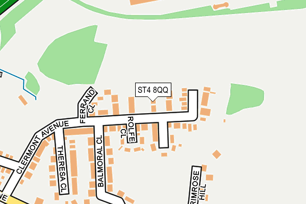 ST4 8QQ map - OS OpenMap – Local (Ordnance Survey)