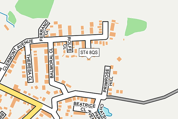 ST4 8QS map - OS OpenMap – Local (Ordnance Survey)