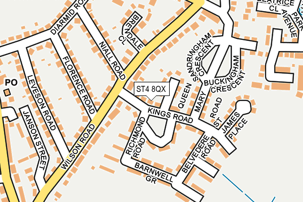 ST4 8QX map - OS OpenMap – Local (Ordnance Survey)