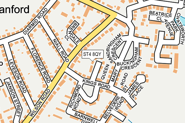 ST4 8QY map - OS OpenMap – Local (Ordnance Survey)