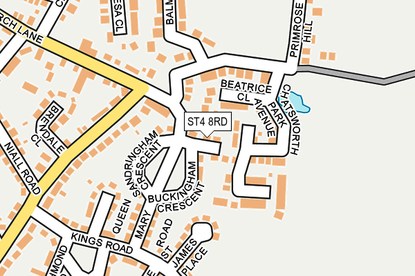 ST4 8RD map - OS OpenMap – Local (Ordnance Survey)