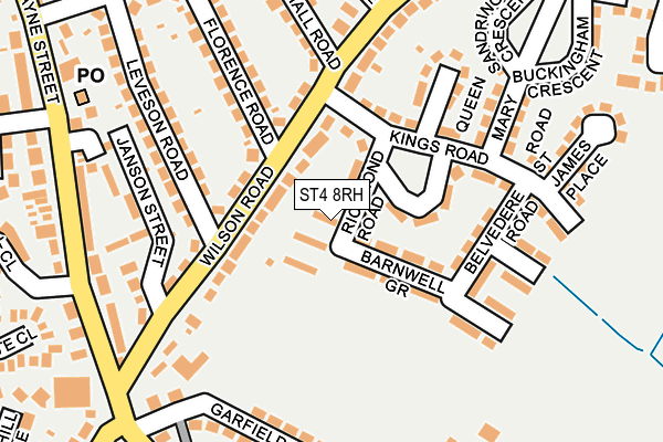 ST4 8RH map - OS OpenMap – Local (Ordnance Survey)