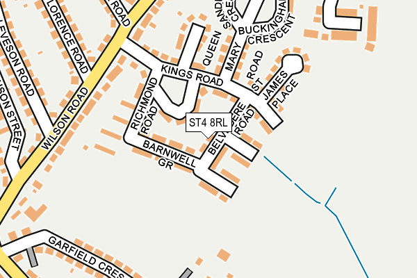 ST4 8RL map - OS OpenMap – Local (Ordnance Survey)