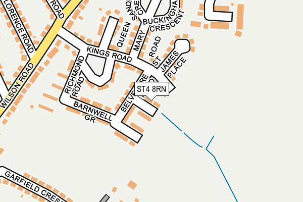 ST4 8RN map - OS OpenMap – Local (Ordnance Survey)