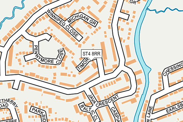 ST4 8RR map - OS OpenMap – Local (Ordnance Survey)