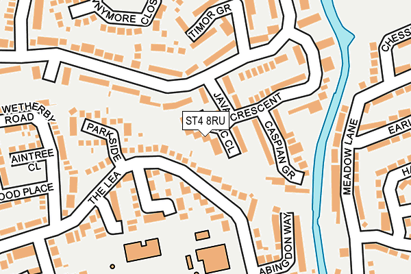 ST4 8RU map - OS OpenMap – Local (Ordnance Survey)