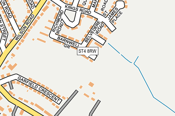 ST4 8RW map - OS OpenMap – Local (Ordnance Survey)