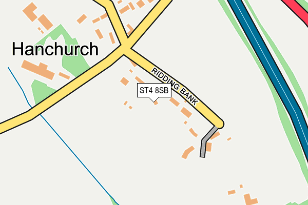 ST4 8SB map - OS OpenMap – Local (Ordnance Survey)