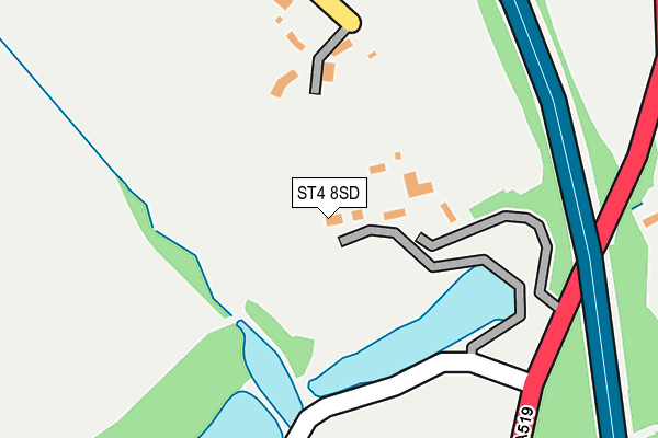 ST4 8SD map - OS OpenMap – Local (Ordnance Survey)