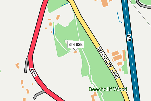 ST4 8SE map - OS OpenMap – Local (Ordnance Survey)
