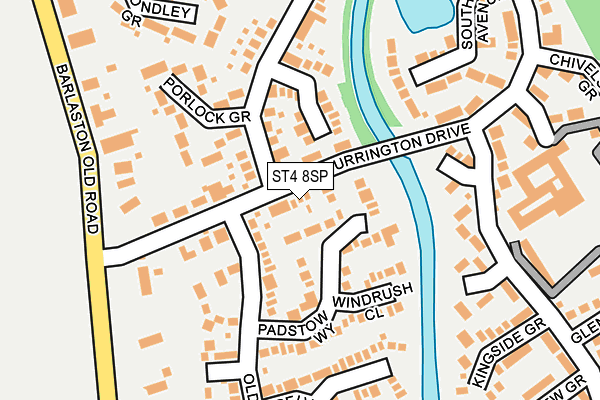 ST4 8SP map - OS OpenMap – Local (Ordnance Survey)