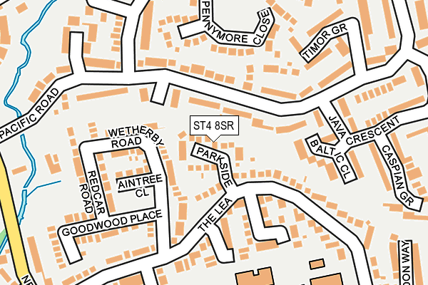 ST4 8SR map - OS OpenMap – Local (Ordnance Survey)