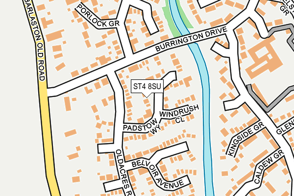 ST4 8SU map - OS OpenMap – Local (Ordnance Survey)