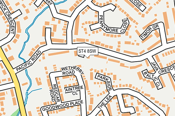 ST4 8SW map - OS OpenMap – Local (Ordnance Survey)
