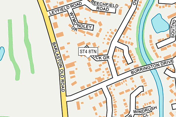 ST4 8TN map - OS OpenMap – Local (Ordnance Survey)