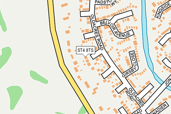 ST4 8TS map - OS OpenMap – Local (Ordnance Survey)