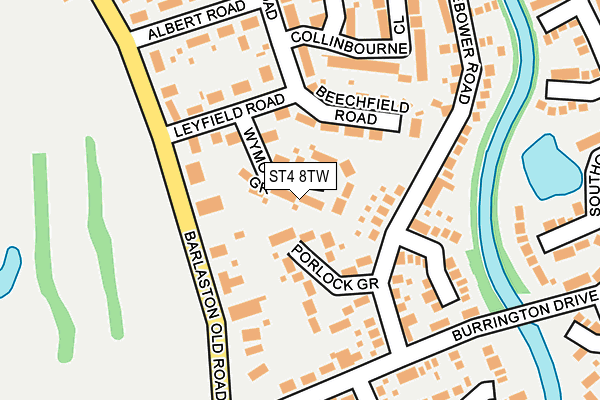 ST4 8TW map - OS OpenMap – Local (Ordnance Survey)
