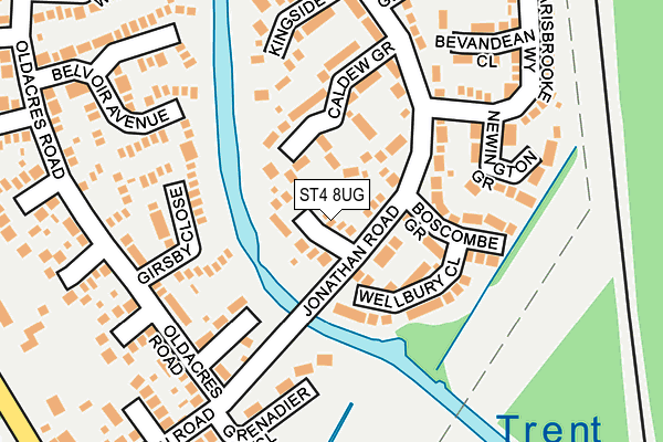 ST4 8UG map - OS OpenMap – Local (Ordnance Survey)