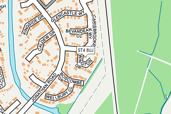 ST4 8UJ map - OS OpenMap – Local (Ordnance Survey)