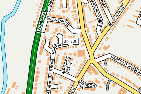 ST4 8UN map - OS OpenMap – Local (Ordnance Survey)